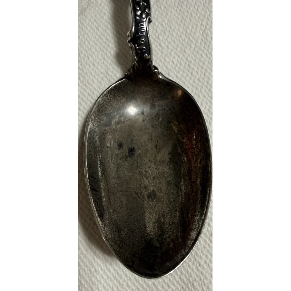 John Alden & Pricilla  Plymouth Massachusetts Sterling Silver Spoon Souvenir